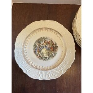 Vintage Washington Colonial Vogue 10" Dinner‎ plate 22k Hallmark Cannon